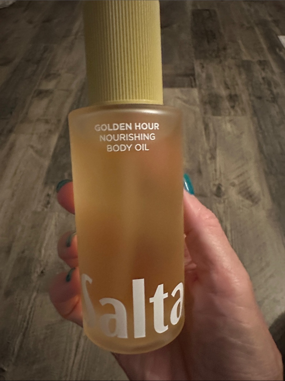 Saltair Golden Hour Nourishing Body Oil — Amber Bottle with Yellow Cap